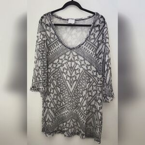 Elif for Jordan Taylor Tunic Beach Cover Up Top Stretchy And Stylish XL